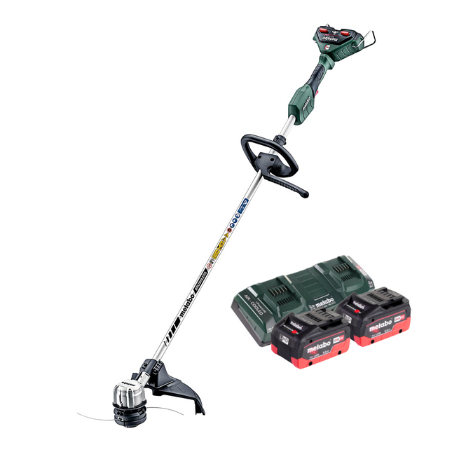 Metabo FSD 36-18 LTX BL 40 Akumulatorowa wykaszarka szczotkowa 36 V ( 2x 18 V ) bezszczotkowa z okrągłym uchwytem + 2x akumulator 8,0 Ah + podwójna ładowarka
