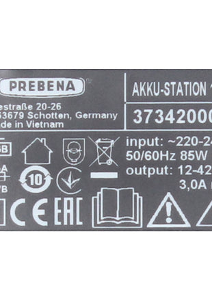 Prebena Battery Station 12-36 Fast Charger 12 - 36 V AIR COOLED CAS System