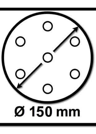 Mirka BASECUT Schleifscheiben 150 mm P100 200 Stk. ( 2x 2261109910 ) Grip 15 Loch