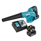 Makita DUB 185 RM souffleur de feuilles sans fil 18 V + 2x batterie 4,0 Ah + chargeur