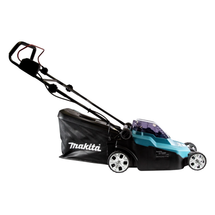 Makita DLM 382 RF2 kosiarka akumulatorowa 36 V ( 2x 18 V ) 38 cm 40 l + 2x akumulator 3,0 Ah + ładowarka + nóż sierpowy