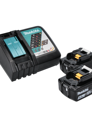 Makita DUB 186 RT akumulatorowa dmuchawa do liści 18 V + 2x akumulator 5,0 Ah + ładowarka