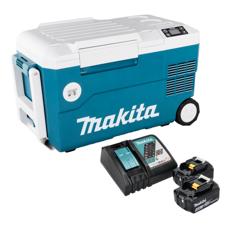 Makita DCW 180 RM Akku Kühl und Wärme Box 36 V ( 2x 18 V ) 20 L + 2x Akku 4,0 Ah + Ladegerät