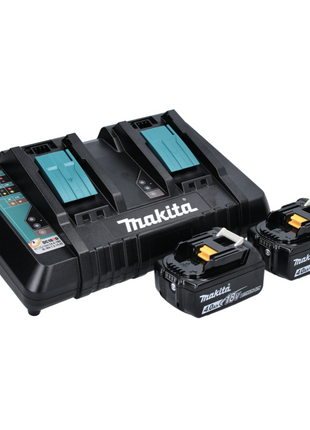 Makita DCW 180 PM Akku Kühl und Wärme Box 36 V ( 2x 18 V ) 20 L + 2x Akku 4,0 Ah + Doppelladegerät