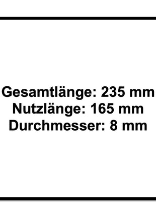 Festool Schlangenbohrer SB CE D8 8 mm ( 205904 ) für Schlagbohrschrauber und Bohrschrauber - Toolbrothers