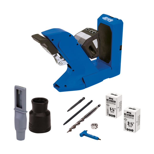 KREG Pocket Hole Jig 720 Taschenloch Bohrschablone ( KPHJ720 ) + Stufenbohrer + Bit + Schrauben - Toolbrothers