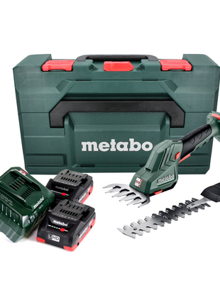 Metabo SGS 18 LTX Q cortacésped y arbustos a batería 18 V + 2x baterías 4,0 Ah + cargador + metaBOX