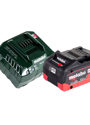 Metabo SGS 18 LTX Q cortacésped y cortasetos a batería 18 V + 1x batería 8,0 Ah + cargador + metaBOX