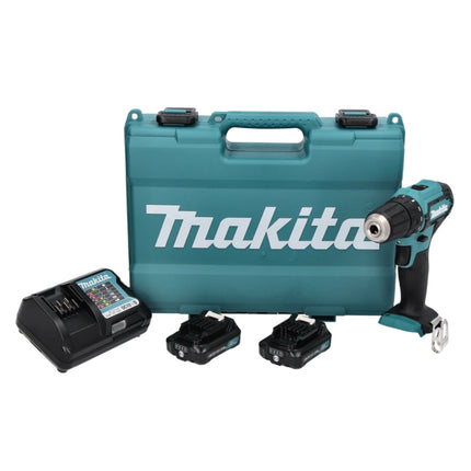 Makita DF 333 DWAE Akku Bohrschrauber 12 V max. 30 Nm + 2x Akku 2,0 Ah + Ladegerät + Koffer