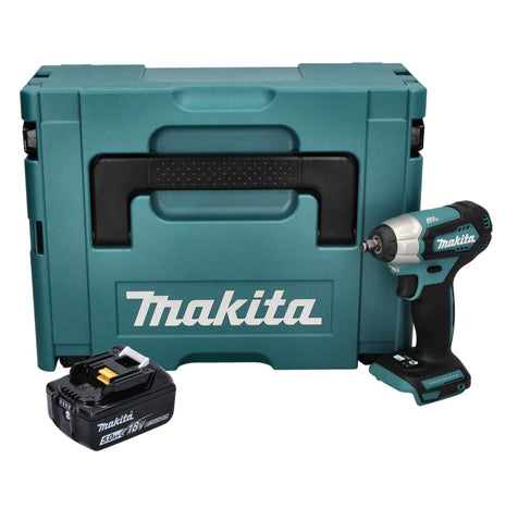 Makita DTW 180 T1J llave de impacto a batería 18 V 180 Nm 3/8" sin escobillas + 1x batería 5,0 Ah + Makpac - sin cargador