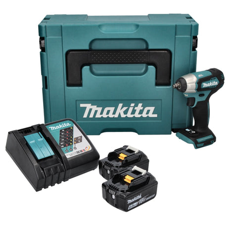 Makita DTW 180 RGJ Akku Schlagschrauber 18 V 180 Nm 3/8" Brushless + 2x Akku 6,0 Ah + Ladegerät + Makpac