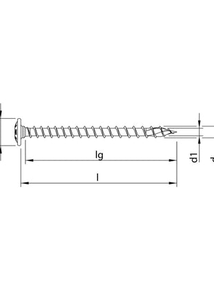 HECO TOPIX plus Profi Holzbauschraube 8,0 x 100 mm 50 Stück ( 61259 ) Vollgewinde Holzschraube, Tellerkopf,  T-Drive, verzinkt blau, A3K