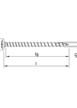 HECO TOPIX plus Profi Holzbauschraube 8,0 x 120 mm 50 Stück ( 61270 ) Vollgewinde Holzschraube, Tellerkopf,  T-Drive, verzinkt blau, A3K