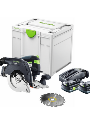 Festool HKC 55 EB-Basic Akku Handkreissäge 18 V 160 mm Brushless ( 576163 ) + 2x Akku 4,0 Ah + Ladegerät + Systainer - Toolbrothers