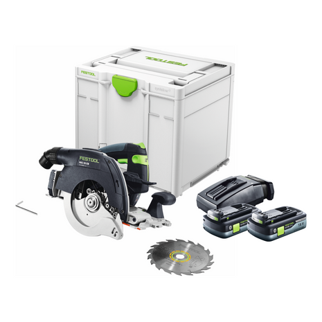 Festool HKC 55 EB-Basic Akku Handkreissäge 18 V 160 mm Brushless ( 576163 ) + 2x Akku 4,0 Ah + Ladegerät + Systainer - Toolbrothers