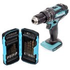 Makita DHP 482 Z Akku Schlagbohrschrauber 18 V 62 Nm + 40 tlg. Bit Bohrer Set  - ohne Akku, ohne Ladegerät