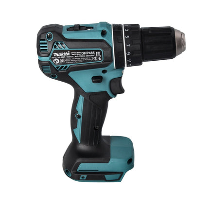 Makita DHP 485 RM akumulatorowa wiertarko-wkrętarka udarowa 18 V 50 Nm bezszczotkowa + 2x akumulator 4,0 Ah + ładowarka
