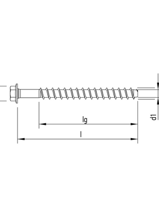 HECO MULTI MONTI plus SS Schraubanker 12,0 x 140 mm 25 Stück ( 48415 ) Betonschraube, Sechskantkopf, verzinkt blau, A2K