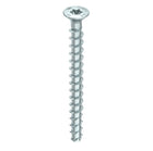 HECO MULTI MONTI plus F anclaje de tornillo 7,5 x 120 mm 50 piezas (48519) tornillo para hormigón, cabeza avellanada, accionamiento en T, galvanizado azul, A2K