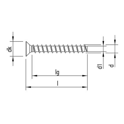 HECO MULTI MONTI plus F Schraubanker 7,5 x 60 mm 100 Stück ( 2x 48511 ) Betonschraube, Senkkopf, T-Drive, verzinkt blau, A2K