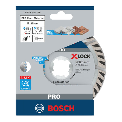 Bosch Expert X-LOCK diamentowa tarcza tnąca Standard do Universal 125 x 22,23 mm 4 szt. ( 4x 2608615166 )