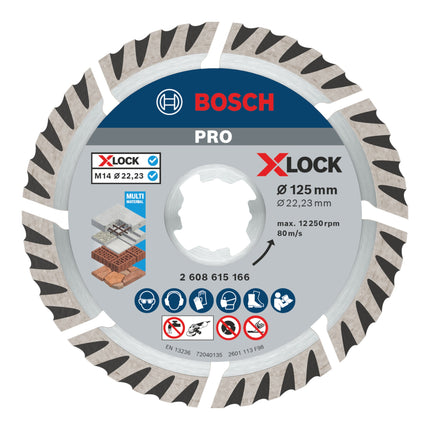 Bosch Expert X-LOCK diamentowa tarcza tnąca Standard do Universal 125 x 22,23 mm 4 szt. ( 4x 2608615166 )