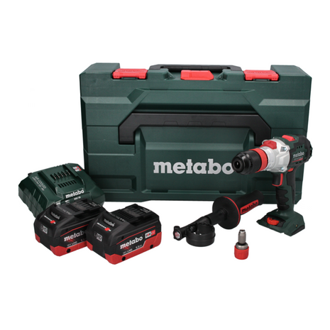 Metabo SB 18 LTX BL Q I Akumulatorowa wiertarko-wkrętarka udarowa 18 V 130 Nm bezszczotkowa + 2x akumulator 5,5 Ah + ładowarka + metaBOX