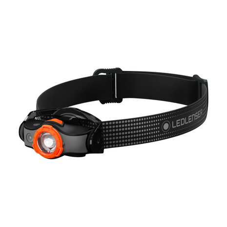 Linterna frontal LED Ledlenser MH5 400 lm IPX4 negro / naranja (502143) + 1x batería + 1x cable de carga