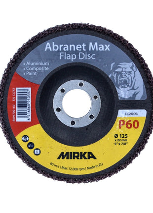 Mirka Abranet Max Flap disc T29 125 mm 22 mm ALOX 60 ( 10x 8896700160 ) Fächerscheibe für Aluminium, Verbundstoffe, Lack - Toolbrothers