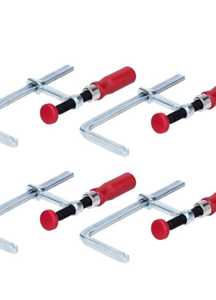 Bessey GTR 12 Set 4x Ganzstahl Tischzwinge mit Hebelgriff Zwinge 120 / 60 mm