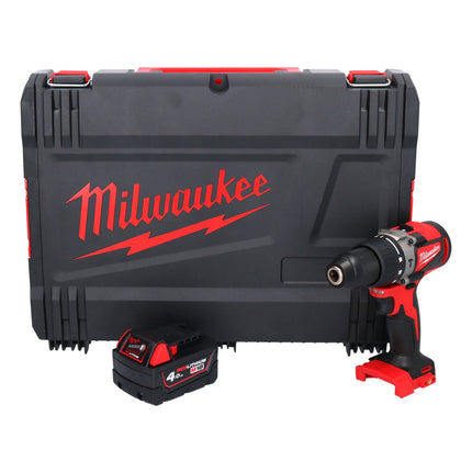 Milwaukee M18 BLPD2-401X akumulatorowa wiertarko-wkrętarka udarowa 18 V 82 Nm bezszczotkowa + 1x akumulator 4,0 Ah + skrzynka HD - bez ładowarki