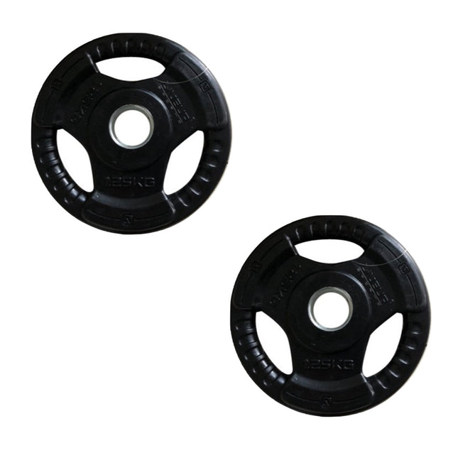 Hantelscheiben Set 2x Hantelgewichte Scheibengewichte aus Stahl 1,25 kg 2 Stk. 30 mm Lochdurchmesser gummiert