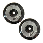 Hantelscheiben Set 2x Hantelgewicht Scheibengewicht aus Stahl verchromt 10 kg 2 Stk. 30 mm Lochdurchmesser