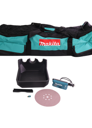 Makita DSL 800 T1X Akku Langhalsschleifer 18 V 225 mm Brushless + 1x Akku 5,0 Ah + Zubehör + Tasche - ohne Ladegerät