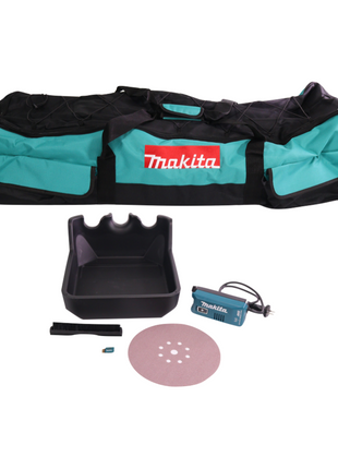 Makita DSL 800 RGX ponceuse à long col avec batterie 18 V 225 mm sans balais + 2x batteries 6,0 Ah + chargeur + accessoires + sac