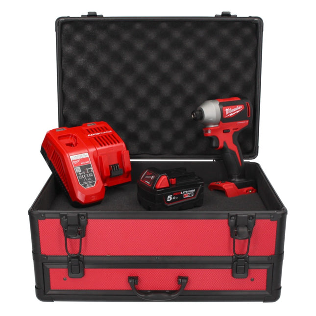 Milwaukee M18 BLID2-501FC TX Akku Schlagschrauber 18 V 180 Nm 1/4" Brushless + 1x Akku 5,0 Ah + Ladegerät + TX Koffer