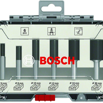 Bosch Nutfräser Set 6tlg. 6/8/10/12/16/20mm ( 2607017465 ) 6mm Schaft