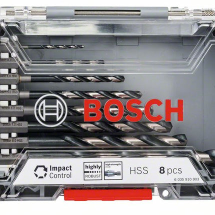 Bosch Impact Controll HSS Spiral Bohrer Set 8 Teilig 2 - 10 mm Metallbohrer ( 2608577146 ) - Toolbrothers