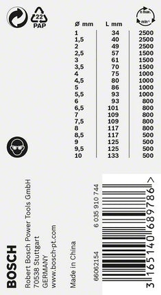 Bosch Pro Box Metallbohrer Set HSS ( Cobalt-Legierung ) - 19 - teilig 1 - 10 mm ( 2608587014 ) - Toolbrothers