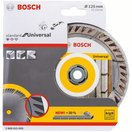 Bosch Standard do uniwersalnej diamentowej tarczy tnącej 125 x 22,23 mm ( 2608615059 ) do betonu, stali i betonu, cegły, wapna i piaskowca