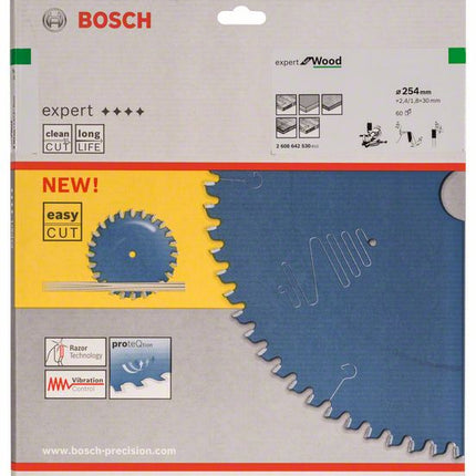 Bosch Kreissägeblatt für Holz EX WO B 254 x 30 x 1,8 mm 60 Zähne ( 2608642530 ) - Toolbrothers