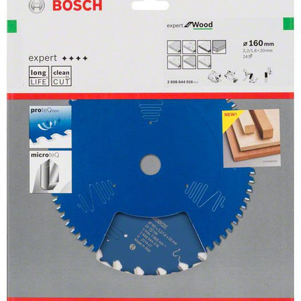 Bosch Kreissägeblatt Expert for Wood 160 x 20 x 2,2 mm 24 Zähne ( 2608644016 ) - Toolbrothers