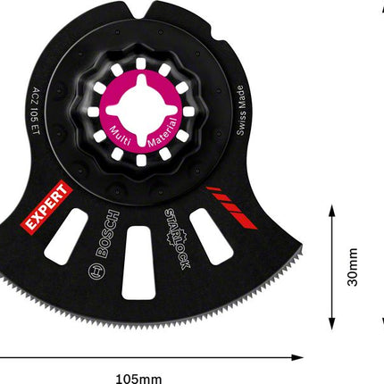 Bosch EXPERT Multi Material ACZ 105 ET Brzeszczot segmentowy Starlock 105 mm 5 szt. ( 2608664207 ) Węglik spiekany