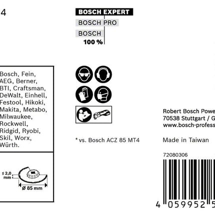 Bosch EXPERT ACZ 85 RD4 diamentowa tarcza segmentowa Starlock 85 mm 10 szt. ( 2608900035 ) do płytek - następca 2608664482