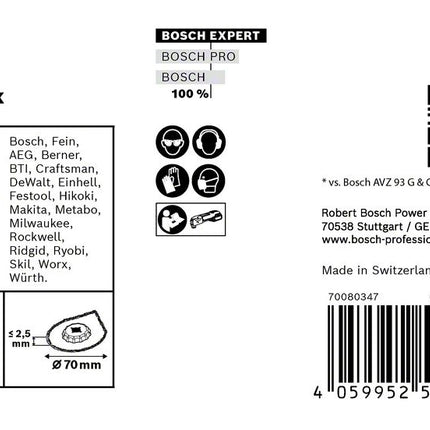 Bosch EXPERT 3 Max AVZ 70 RT4 zdzierak do zapraw Starlock 87 x 70 mm 10 sztuk ( 2608900042 ) do zapraw z węglików spiekanych - następca 2608664490