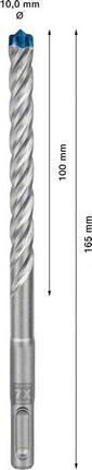 Bosch Expert SDS plus 7X Hammerbohrer 10,0 x 165 mm 50 Stk. ( 2608900193 ) 4 Schneiden Carbide Technology