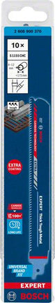 Bosch EXPERT Thick Tough Metal S 1155 CHC Brzeszczot do piły szablastej 225 mm 10 szt. ( 2608900370 ) Carbide Technology