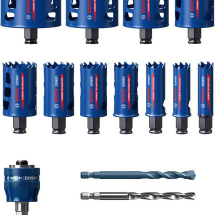 Bosch EXPERT Tough Material Lochsägen Set 14 tlg. 20 - 76 x 60 mm ( 2608900448 ) Carbide Technology für Dreh- und Schlagbohrer - Toolbrothers