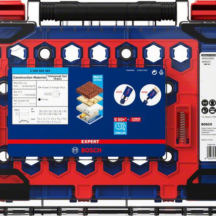 Bosch EXPERT Construction Material Lochsägen Set 20 - 76 mm 15 tlg. ( 2608900489 ) Carbide Universal - Nachfolger von 2608580870
