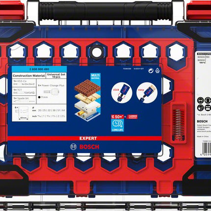 Bosch Expert Construction Material Lochsägen Set 10 tlg. 20 / 25 / 32 / 38 / 51 / 64 x 60 mm ( 2608900490 ) Carbide Technology für Dreh- und Schlagbohrer